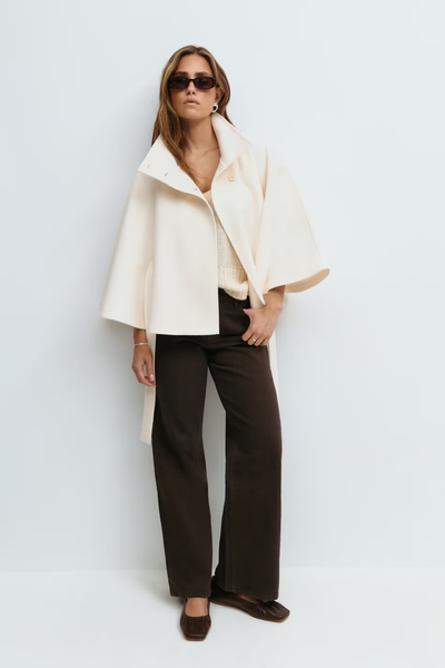 Diané™ | Manteau Élégant pour Femme avec Ceinture & Col Haut