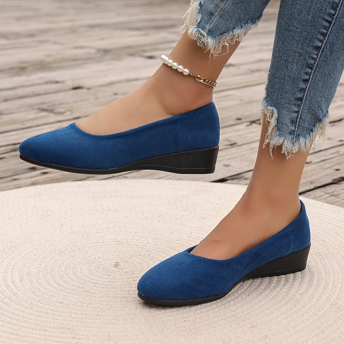Béatrice™ | Ballerines confortables à talon compensé
