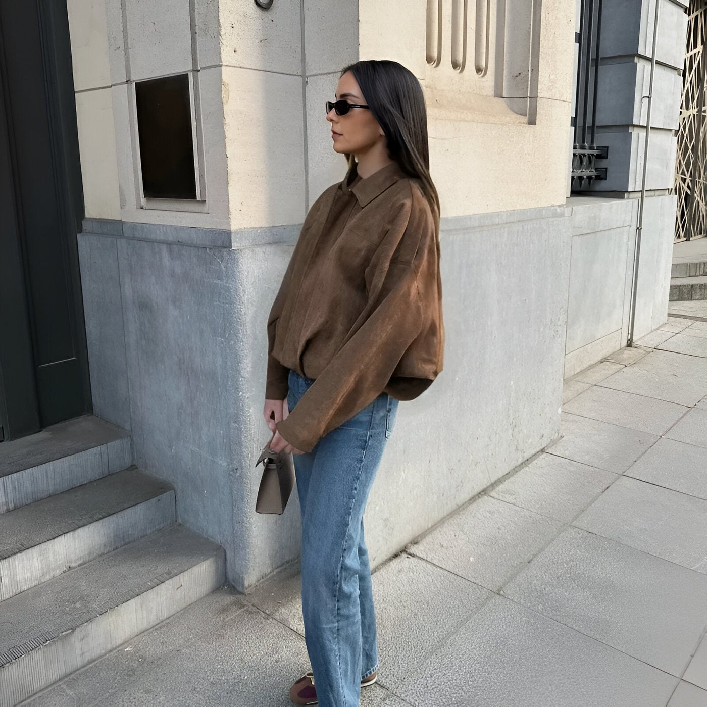 Mireille™ | Blouson bombardier en daim