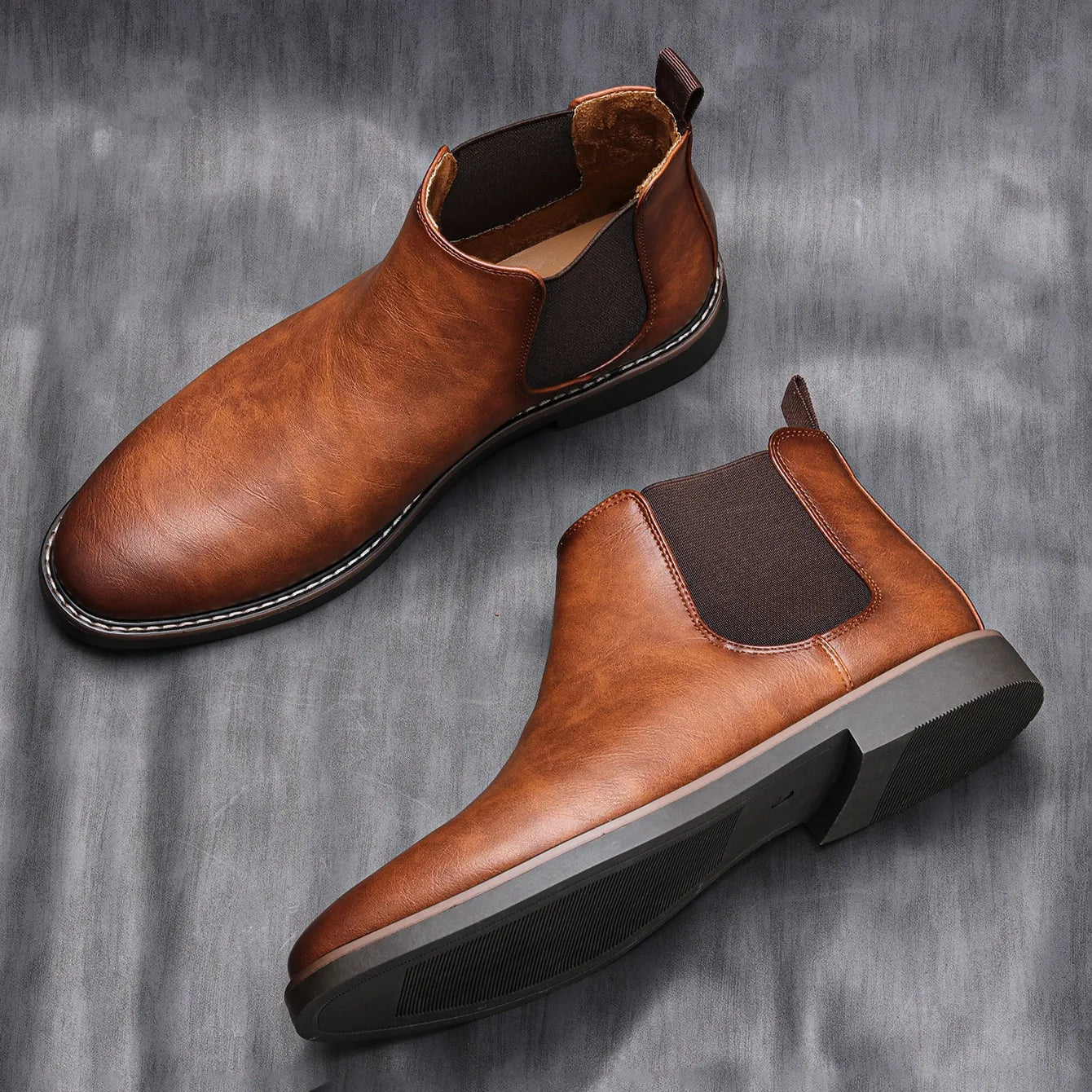 Björn™ | Bottines Chelsea en cuir cèdre
