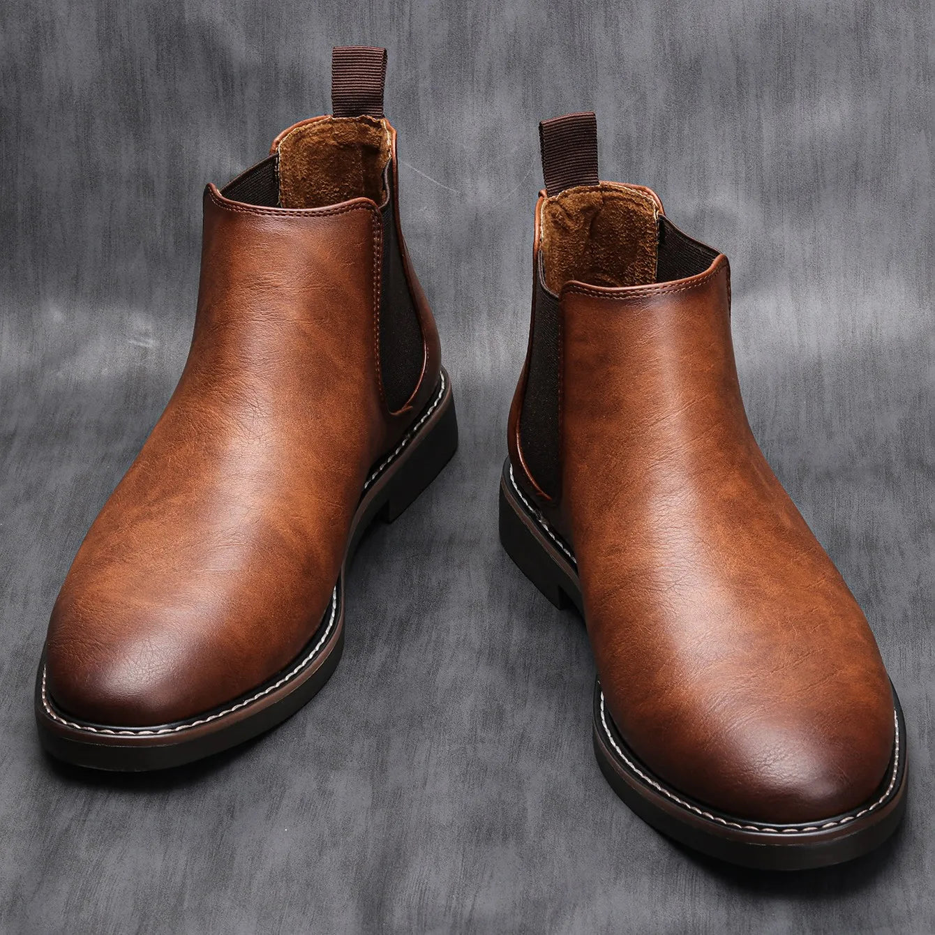 Björn™ | Bottines Chelsea en cuir cèdre
