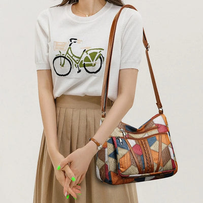 Christine™ | Sac à main en cuir mosaïque