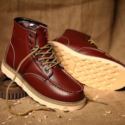 Mathieu™ | Bottes en cuir véritable rétro