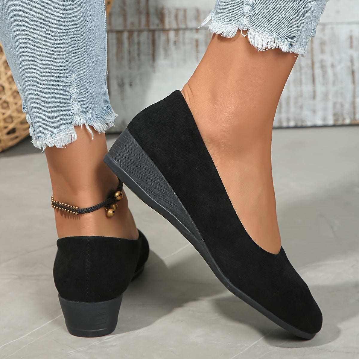 Béatrice™ | Ballerines confortables à talon compensé