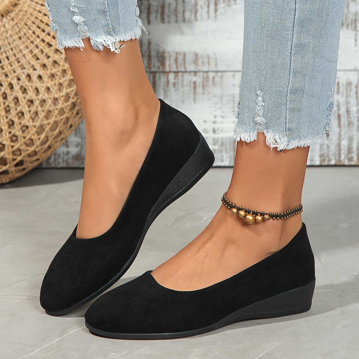 Béatrice™ | Ballerines confortables à talon compensé