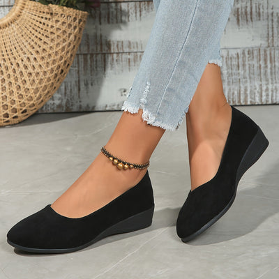 Béatrice™ | Ballerines confortables à talon compensé