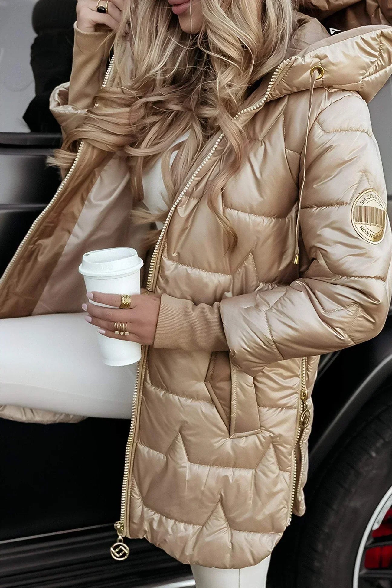 Doréline™ | Manteau d’hiver élégant avec capuche et doublure
