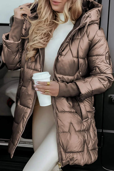 Doréline™ | Manteau d’hiver élégant avec capuche et doublure