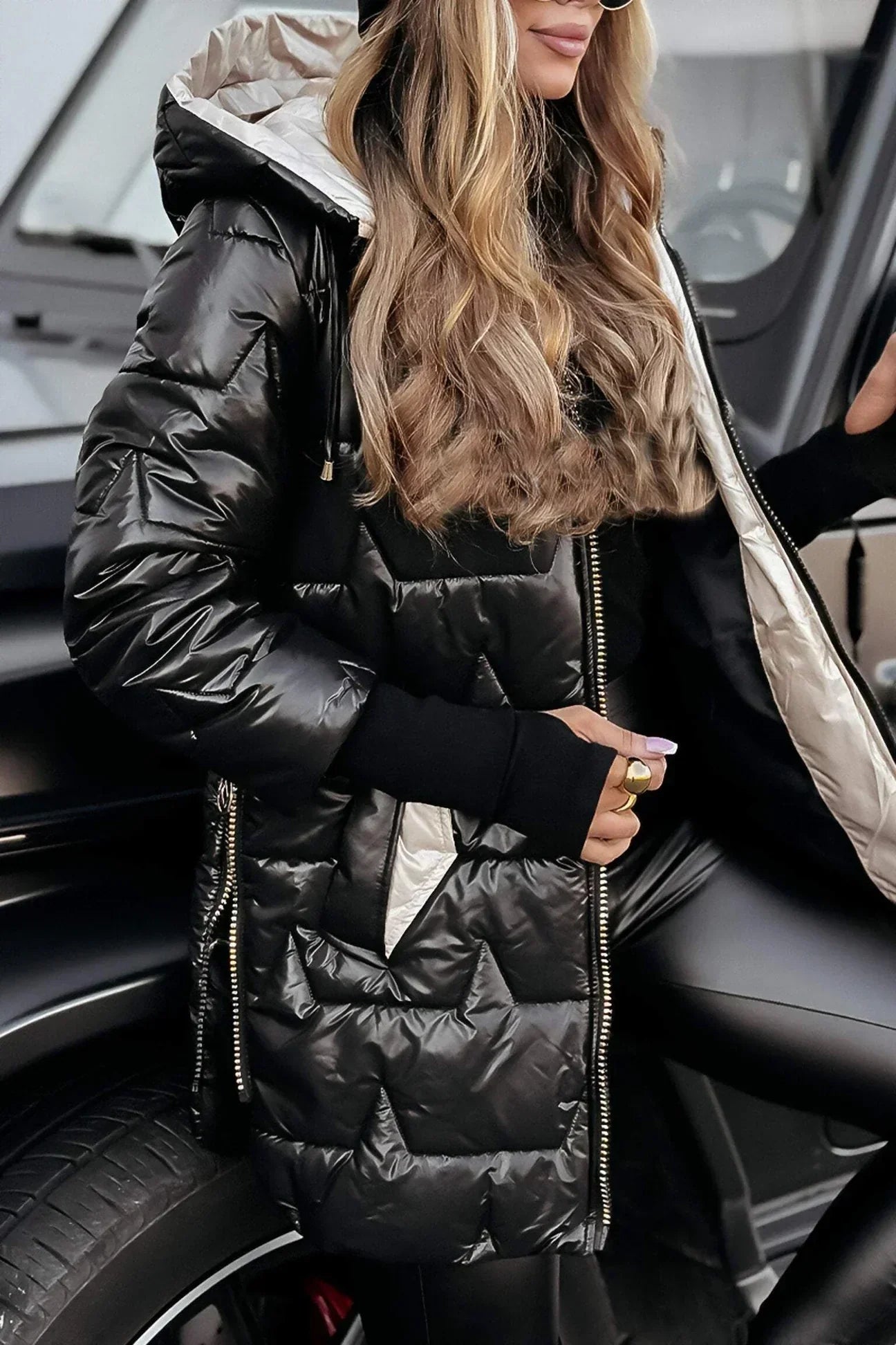 Doréline™ | Manteau d’hiver élégant avec capuche et doublure