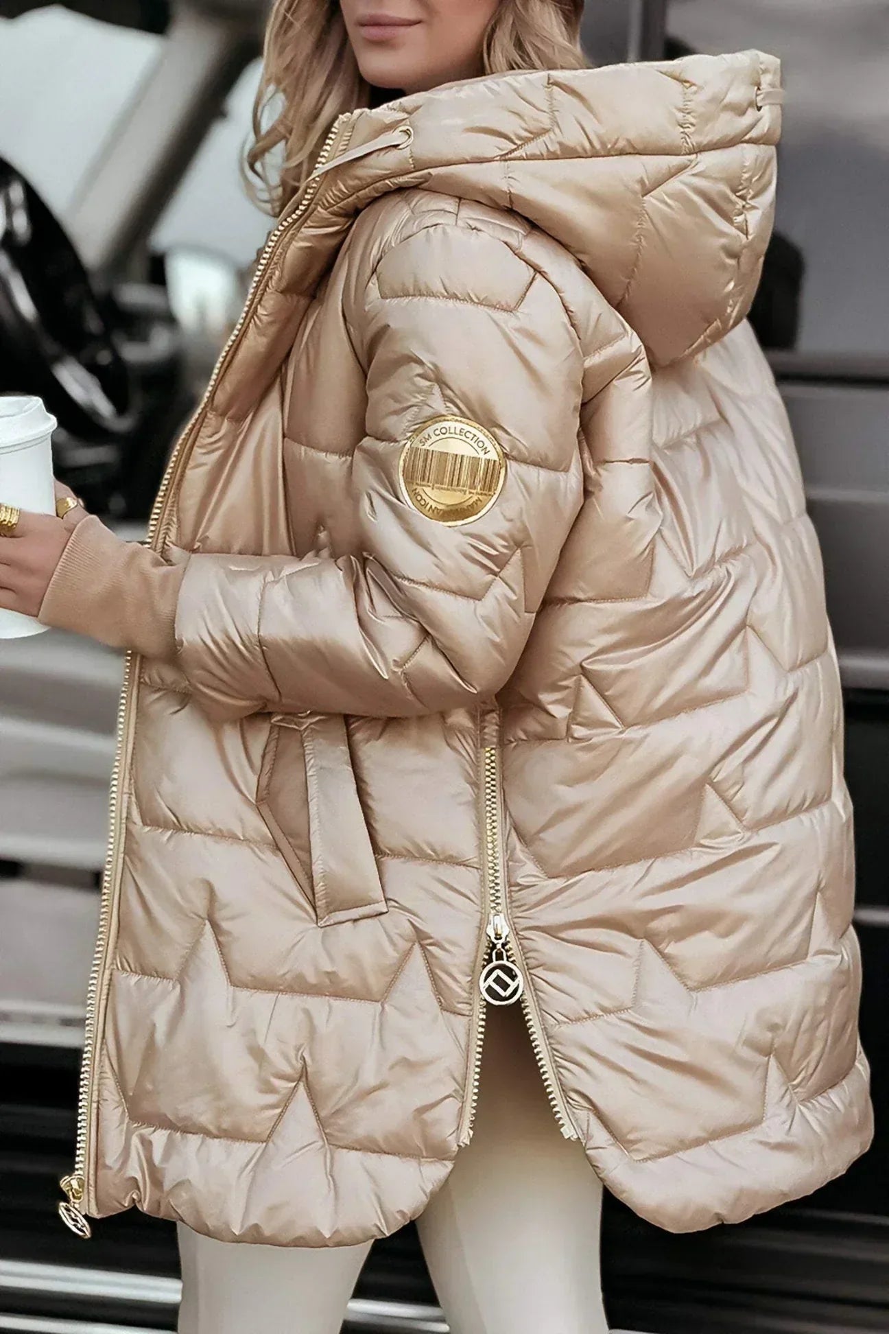 Doréline™ | Manteau d’hiver élégant avec capuche et doublure