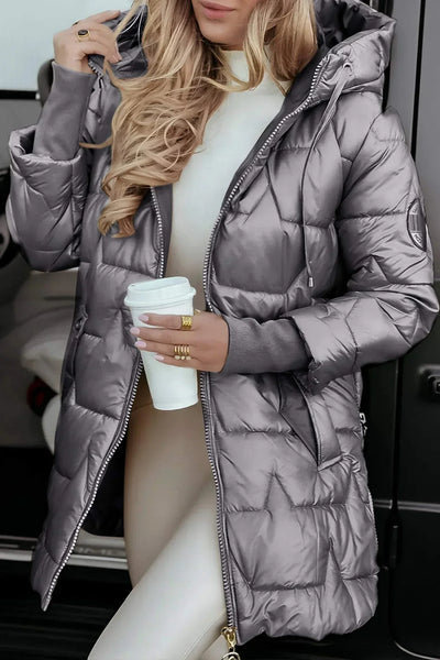 Doréline™ | Manteau d’hiver élégant avec capuche et doublure