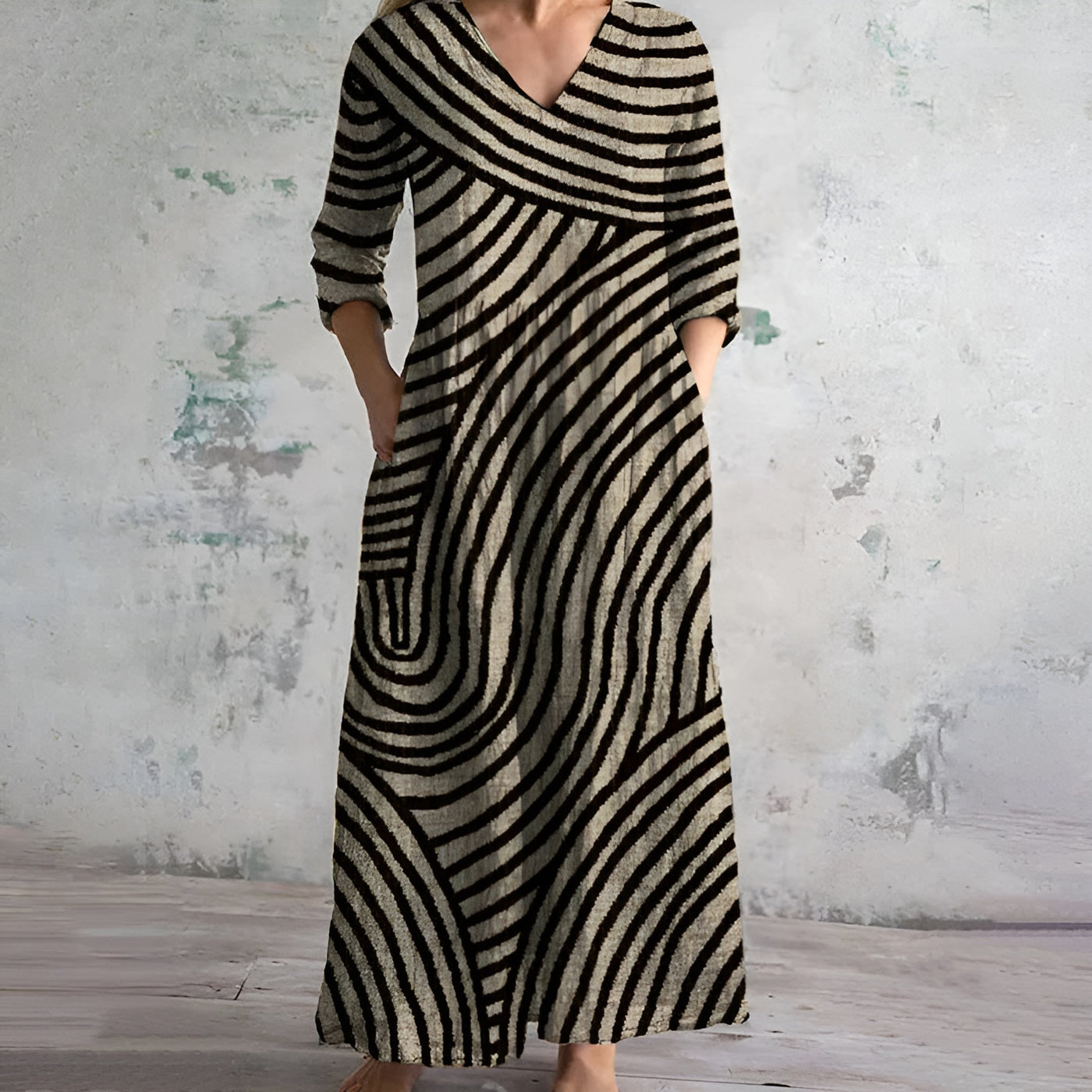 Léa™  | Robe vintage à rayures