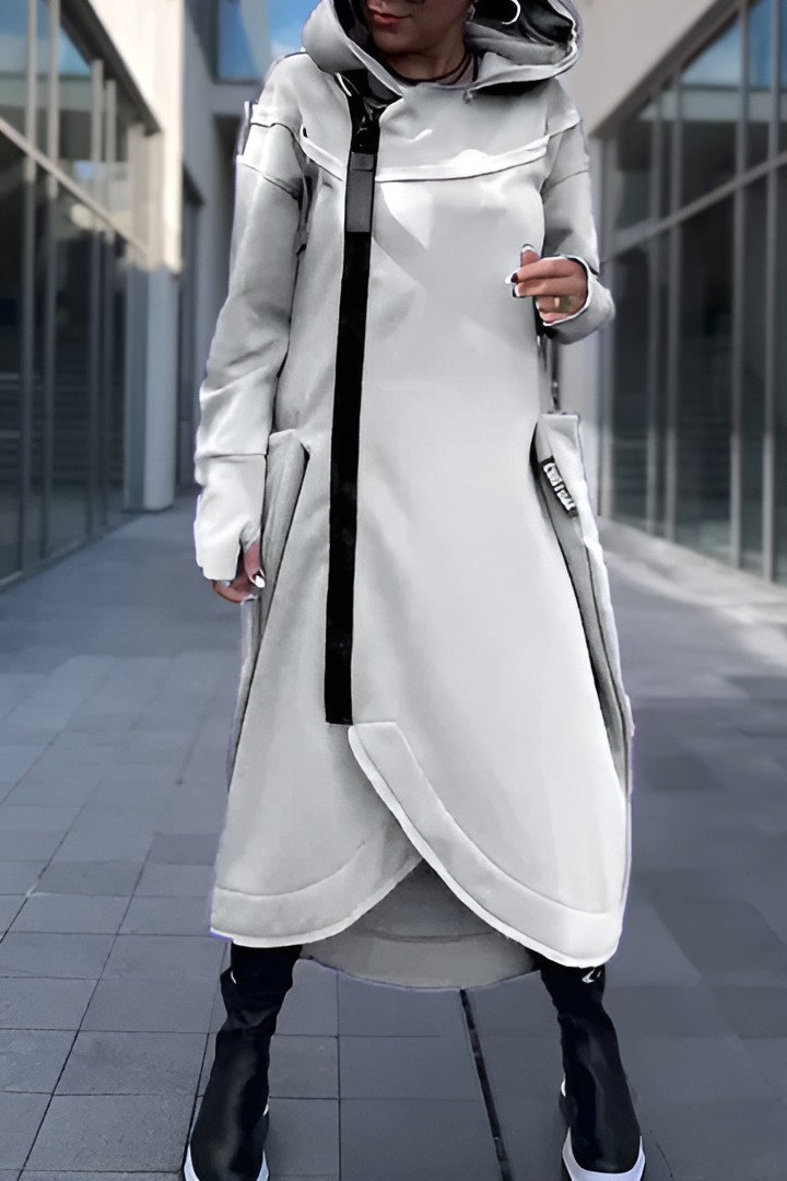 Élodie™ | Sweat à capuche long zippé en tissu léger et respirant