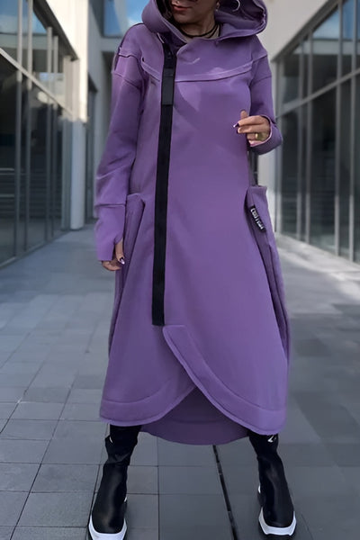 Élodie™ | Sweat à capuche long zippé en tissu léger et respirant