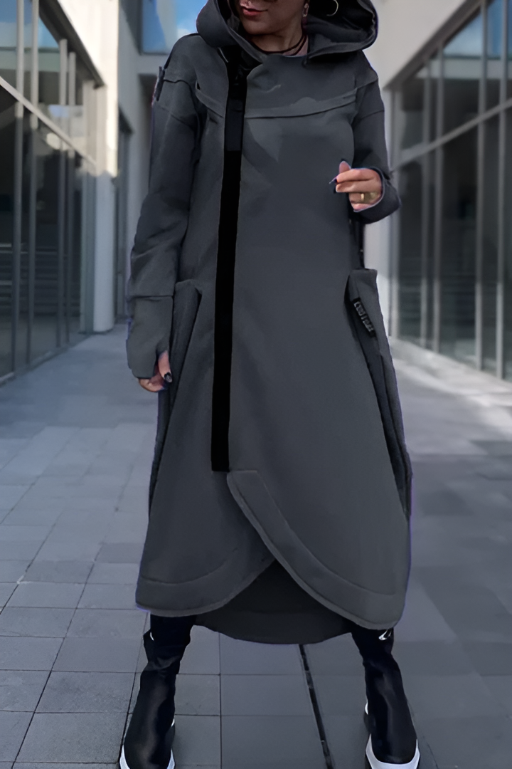 Élodie™ | Sweat à capuche long zippé en tissu léger et respirant