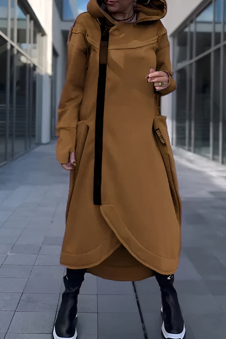 Élodie™ | Sweat à capuche long zippé en tissu léger et respirant