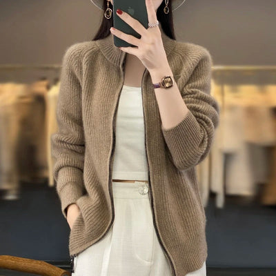 Michèle™ | Gilet zippé en pure laine