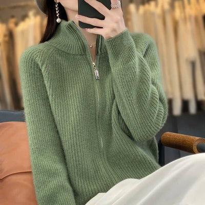 Michèle™ | Gilet zippé en pure laine