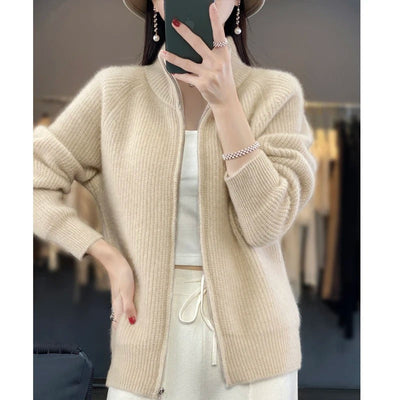 Michèle™ | Gilet zippé en pure laine