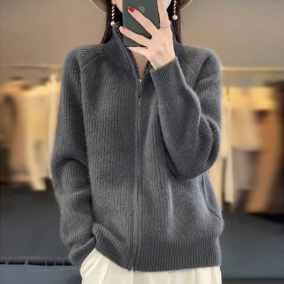 Michèle™ | Gilet zippé en pure laine